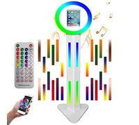 ZLPOWER Photomaton portable pour iPad de 12,9" avec application logicielle, télécommande, synchronisation de la musique, boîte à lumière RVB et anneau lumineux RVB pour fête, mariage, location (blanc)