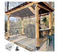 ZLRBN Bâche Transparente Imperméable avec Oeillets for Mobilier, Véranda, Pergola, 0.3mm D'épaisseur Couverture en Feuille de Bâche L'eau Résistant À La Déchirure Bache de Protection Toiture(250x250cm
