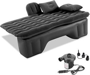 ZLSXTN Auto Matelas Gonflable Voiture pour Ford Transit Custom,Flocage Double Face Siège Arrière Lit Voiture pour Camping Voyage Repos Sièges d'auto Multifonctionnel avec,Black