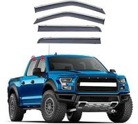 ZLSXTN Déflecteurs d'air pour Ford Raptor F150 2015-2020,Acide Acrylique Déflecteurs Vitres Latérales Déflecteurs Vent Déflecteurs Pluie Réduction du Turbulences Aérodynamique Accessoires Auto