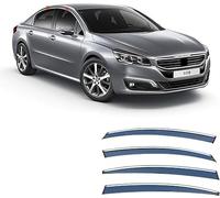 ZLSXTN Déflecteurs d'air pour Peugeot 508 2014-2018,Acide Acrylique Déflecteurs Vitres Latérales Déflecteurs Vent Déflecteurs Pluie Réduction du Turbulences Aérodynamique Accessoires Auto