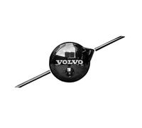 ZLSXTN Noir Autocollant Embleme Calandre pour Volvo XC60 2021 2022 2023 2024 2025,Grille Avant Insigne Logo Couverture Badge Stickers ABS Adhésif Personnalisé Décoration Voiture Accessoires