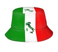 Zltegako Chapeau bob avec drapeau italien amusant - Chapeau de soleil tendance pliable pour l'extérieur - Chapeau de pêcheur italien pour homme et femme, Italie-021, taille unique