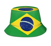 Zltegako Chapeau bob drapeau brésilien du Brésil tendance chapeau de soleil pliable pour l'extérieur pour homme et femme, Drapeau Brésil Brésil A1, taille unique