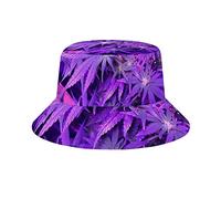 Zltegako Chapeau de pêcheur violet cannabis pour homme - Chapeau de soleil - Protection UV - Casquette de pêcheur en plein air - Randonnée - Pêche - Camping - Plage, Comme indiqué sur la photo, taille