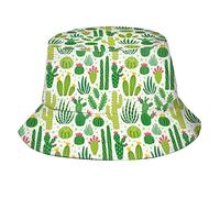 Zltegako Chapeau seau cactus succulents tendance chapeau de soleil d'été pliable plage chapeau de soleil voyage pêcheur pour homme et femme, Cactus Succulents-1, taille unique