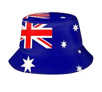 Zltegako Chapeaux bob unisexes pliables avec drapeau de l'Australie pour l'extérieur, l'été, les voyages, la randonnée, la plage pour homme et femme, Drapeau de l'Australie_001, taille unique