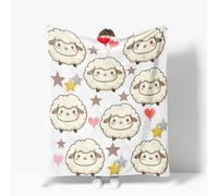 Zltegako Couverture polaire super douce, chaude et confortable en forme de mouton - Cadeau pour filles, garçons et enfants - 101,6 x 127 cm