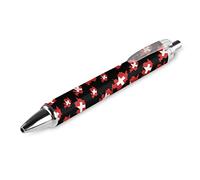 Zltegako Stylo à bille rétractable à pointe fine de 0,5 mm Motif drapeau de la Suisse Noir