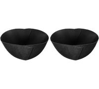 Zlthraustic 2X Inserts Paniers Suspendus pour Plantes, Demi-Cercle Bacs Fleurs Fibre pour Balcon Légumes, Diamètre 14 Pouces, Accessoires Récipients
