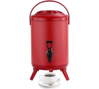 Zlthraustic Distributeur à Boissons Chaudes en Acier Inoxydable avec Thermostat pour Café, Thé et Buffet, 8L 10L 12L, Idéal Bureau, Fête, Réception, Robinet de Service, Cou
