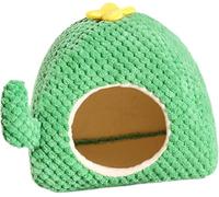 Zlthraustic Tet'Chaud pour Hamster et Petits Animaux, Cachette Douillette avec Litière, Maison Confort pour Opossums Sucrés et Rongeurs Nains, S, S