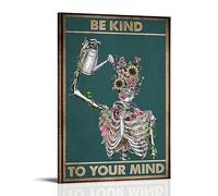 ZLTOFJ Affiche d'art moderne avec cadre « Be Kind To Your Mind Mental Health » - Décoration de chambre à coucher ou de bureau - Musique de célébrité - 20 x 30 cm