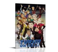 ZLTOFJ Affiche de dessin animé Yuri on Ice Moderne pour chambre à coucher, bureau, célébrité, chanteur, musique, film de dessin animé, affiche d'art 30 x 45 cm, style cadre