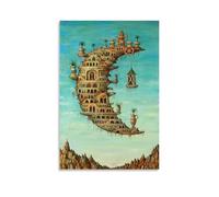 ZLTOFJ Living on The Moon Salvador Dali - Affiche de film moderne pour chambre à coucher, bureau, célébrité, chanteur, musique, dessin animé, 40 x 60 cm, sans cadre
