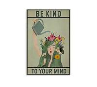 ZLTOFJ Poster de film de dessin animé « Be Kind To Your Mind Mental Health » - 40 x 60 cm - Sans cadre