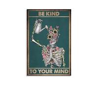 ZLTOFJ Poster de film de dessin animé « Be Kind To Your Mind Mental Health » - 40 x 60 cm - Sans cadre