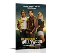 ZLTOFJ Poster moderne avec cadre « Once Upon A Time in Hollywood » pour chambre à coucher, bureau, célébrité, chanteur, musique, film de dessin animé, 30 x 45 cm