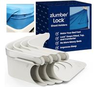 Zlumber Les Supports de draps verrouillables Maintiennent Les draps fermes et serrés - Sangles de Support de draps ultimes avec Clips/Sangles de Drap de lit - Fini Les draps lâches - Installation
