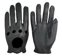 ZLUXURQ Gants de conduite en cuir de haute qualité pour femmes, légers et doux, sans doublure intérieure,Small(15.5-16.51cm),Noir