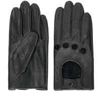 ZLUXURQ Gants de conduite en maille d'écran tactile en cuir de mouton doux Vintage pour femmes