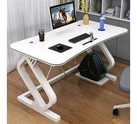 zlw-shop Bureau Multifonction Pc Bureau avec Carte téléphonique Mobile Slot Ergonomique Arc Simple Mode électronique (Color : White, Size : 80CM)
