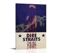 ZLWZPZLN Dire Straits - Impression sur toile représentant la célèbre chanteuse pop - Décoration murale pour chambre à coucher - 50 x 75 cm - Style cadre