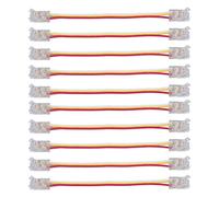 ZLXCAOB 10 pièces connecteurs de bande de lumière LED 3 broches 8mm PC sûr forte compatibilité connecteurs de bande de LED COB pour le bureau de fête à domicile