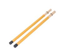 ZLXCAOB 2 pièces brosse à tambour bâton de pilon maillet outil de Percussion en bambou Kit d'accessoires d'instrument (Jaune)