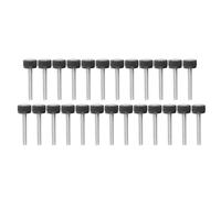 ZLXCAOB 25 pièces vis à oreilles en acier inoxydable couvercle en Nylon moleté 6-32 pièces de robot industriel à filetage complet