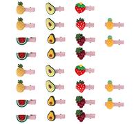 ZLXCAOB 28 pièces Pince à Cheveux pour Animaux de Compagnie Barrettes à Cheveux de Chien en Forme de Fruit polyvalentes pour Chats et Chiens de Petite et Moyenne Taille