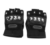 ZLXCAOB 2pcs Gants De Cyclisme Noir Respirant Demi Doigt Régulable en Nylon Ergonomique Vélo Gants D'équitation pour L'extérieur Taille Unique