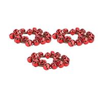 ZLXCAOB 3 pièces Ensemble de Couronne de Cloche 13 cm Fer Art Bureau décoratif Couronne de Cloche Ornement pour la Maison (Rouge)