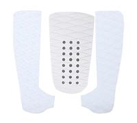 ZLXCAOB 3 pièces tapis antidérapant de Traction pour planche de surf, tapis de pont en mousse EVA écologique, accessoire pour planches de Surf (Trois pièces blanc perforé)