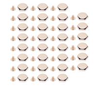 ZLXCAOB 30 ensemble de rivets en forme hexagonale vis ceintures de vêtements sacs en cuir artisanat décoration matériel accessoires 15mm en alliage de zinc creux (Dorée)