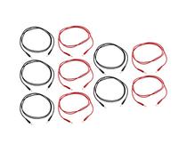 ZLXCAOB 5 Jeux de câbles de Test Banane mâle à mâle, Kit d'accessoires 2mm 30V AC 60V DC 10A