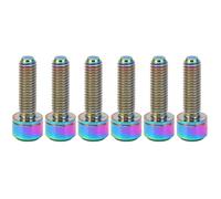 ZLXCAOB 6 vis de fixation de tige de guidon de montagne en alliage de titane avec joints M5 x 18 mm