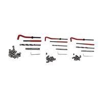 ZLXCAOB 75 pièces Kit de réparation de filetage outil de restauration clé à molette jeu de forets hélicoïdaux M5x0.8 M6x1.0 M8x1.25