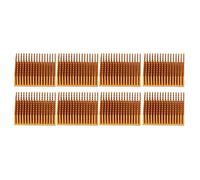 ZLXCAOB 8 pièces ailettes de refroidissement radiateur de puissance en alliage d'aluminium dissipateur thermique à fente pour l'électronique 50x50x15mm or (Avec support adhésif)