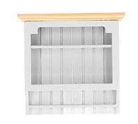 ZLXCAOB Armoire de Maison de poupée Modèle Miniature Fabrication Fine Vitrine Miniature en Bois Composite (Grise)