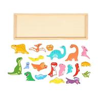 ZLXCAOB Blocs 3D éducatifs de dinosaure en bois pour enfants âgés de 3 ans et plus, avec cadre