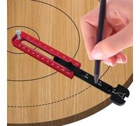 ZLXCAOB Boussole pour le travail du bois en alliage d'aluminium, outil de dessin de décoration, jauge de marquage métrique et en pouces, outil de dessin de charpentier, règle