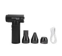 ZLXCAOB Dépoussiéreur d'air électrique sans Fil à 3 Vitesses réglables avec Ventilateur Turbo avec 3 Buses remplaçables pour Clavier d'ordinateur à l'extérieur, Voiture, Maison (Noire)