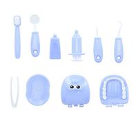 ZLXCAOB Jeu de jouets pour enfants, simulation de dentiste, maison de jeux, boîte de jeu de rôle, stéthoscope, jeu de jouets pour enfants (bleu)
