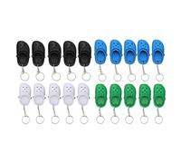 ZLXCAOB Lot de 20 porte-clés mignons en silicone avec trou de plage - Petites sandales - Mini chaussures - Quatre couleurs pour la décoration