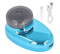 ZLXCAOB Mini tondeuse à barbe sans fil en forme d'arc feuille USB rechargeable étanche affichage numérique tondeuse à barbe (Bleue)