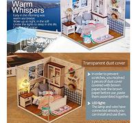 ZLXCAOB Miniature Super Mini Taille Maison de Poupée Modèle Kits de Construction Meubles en Bois Jouets DIY Maison de Poupée Fille Chambre Murmures Chauds