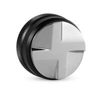 ZLXCAOB Outil de distribution d'expresso réglable de 58,35 mm avec base en acier inoxydable SUS304, 4 pentes, corps en alliage d'aluminium, poignée en bois de noyer, distributeur de café avec