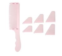 ZLXCAOB Peigne de Tondeuse de Coiffeur Courbé à Dessus Plat en Forme de S Outil de Coiffure Professionnel Peigne de Coupe de Cheveux (Rose)