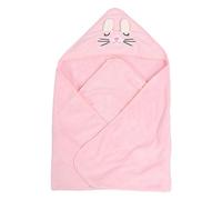 ZLXCAOB Serviette de Bain à Capuche pour bébé Serviette d'emmaillotage pour bébé en Forme d'animal de Dessin animé en Molleton Doux à Absorption d'eau 80x80 cm (Chat Rose)